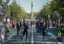 A hétvégén sétálóutca az Andrássy út és a Kós Károly sétány